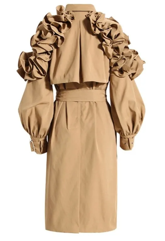 Tiffany Ruffle Trench Coat