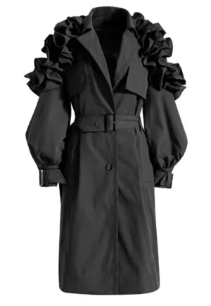 Tiffany Ruffle Trench Coat