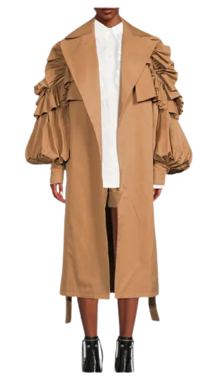 Tiffany Ruffle Trench Coat