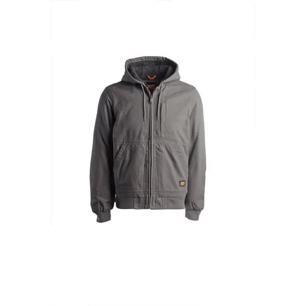 Timberland Pro Men's Gritman Lined Canvas Hooded Jacket - Pewter - TB0A1VB4060