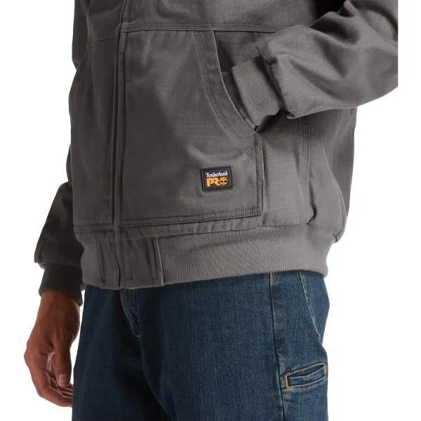 Timberland Pro Men's Gritman Lined Canvas Hooded Jacket - Pewter - TB0A1VB4060