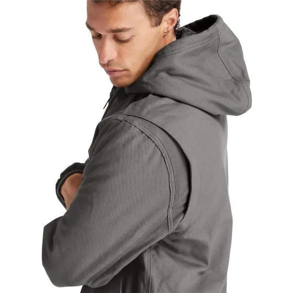 Timberland Pro Men's Gritman Lined Canvas Hooded Jacket - Pewter - TB0A1VB4060