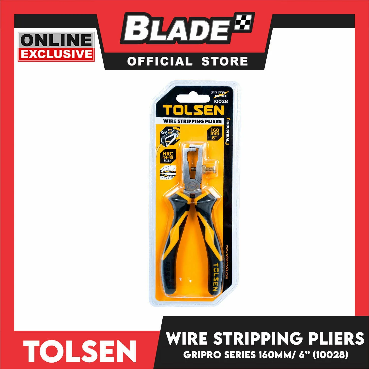 Tolsen Insulated End Wire Stripping Pliers 160mm 6'' (Insulated) 10028