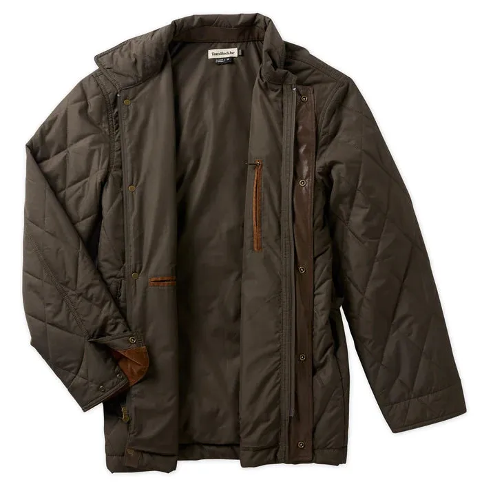 TOM BECKBE QUILTED JACKET - BLACK/OLIVE