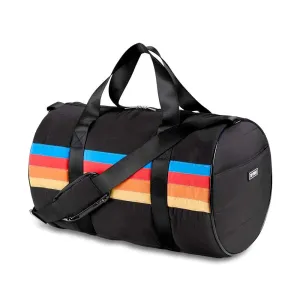 Top Trenz Retro Stripe Puffer Duffle