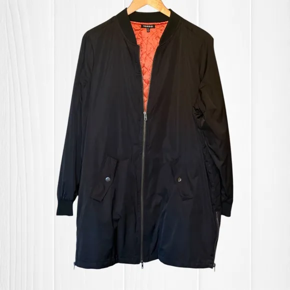 TORRID Long Line Nylon Bomber Jacket