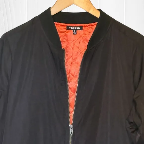 TORRID Long Line Nylon Bomber Jacket