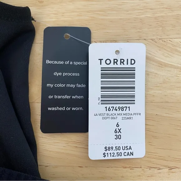 Torrid NWT Happy Camper Puffer Vest - Black