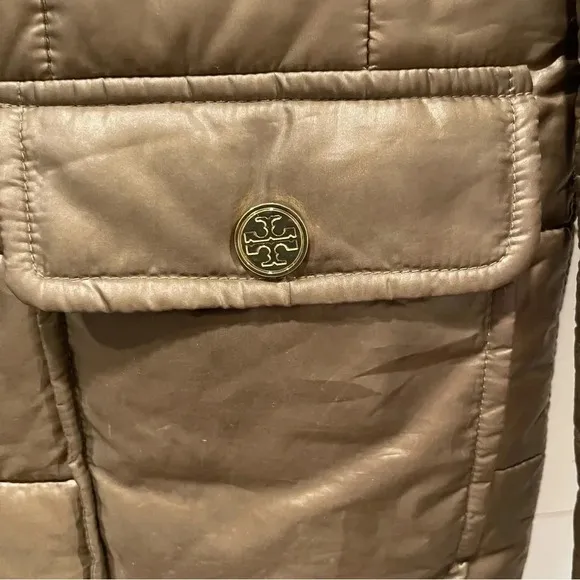 Tory Burch Colin Quilted Bomber Jacket Womens Size Small