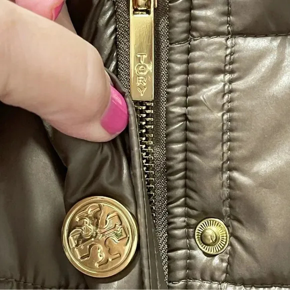 Tory Burch Colin Quilted Bomber Jacket Womens Size Small