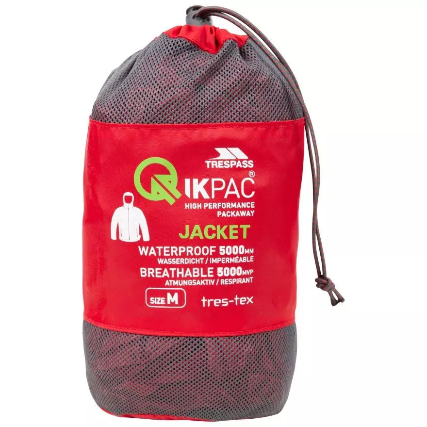 Trespass S Red Unisex Qikpac Waterproof Jacket