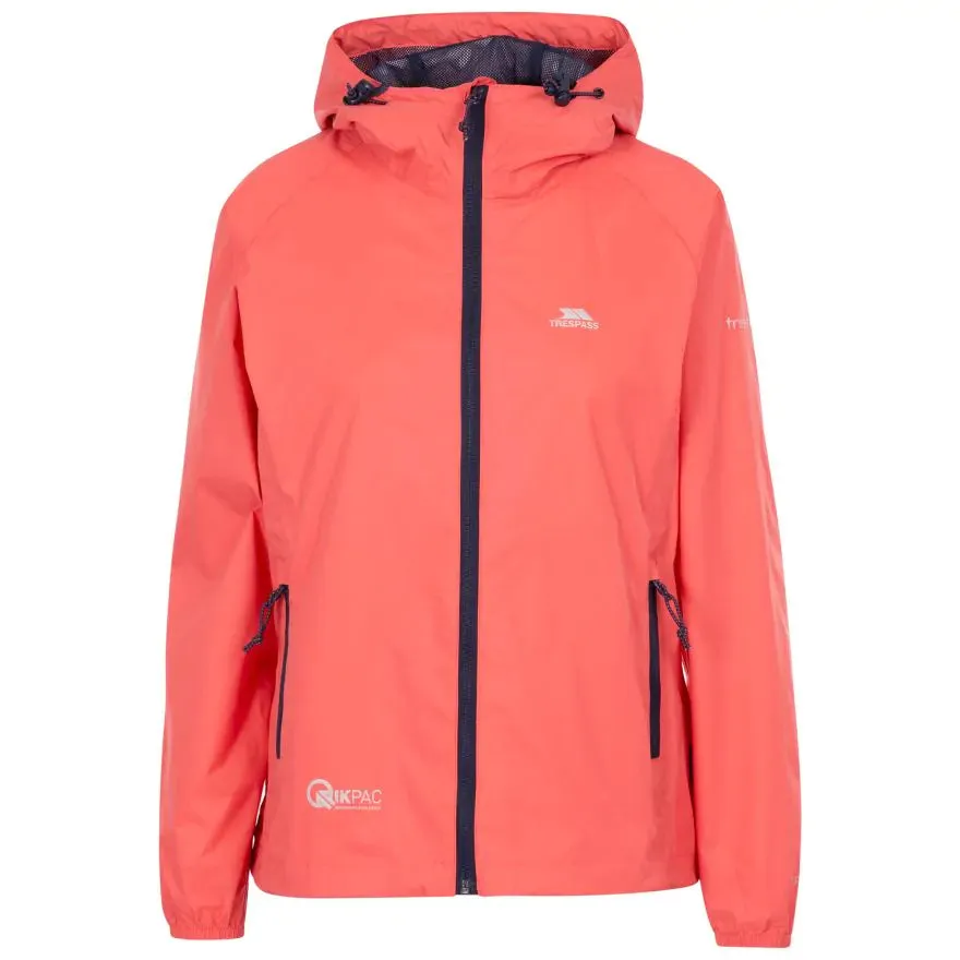 Trespass XL Peach Blush Women's Qikpac Waterproof Jacket