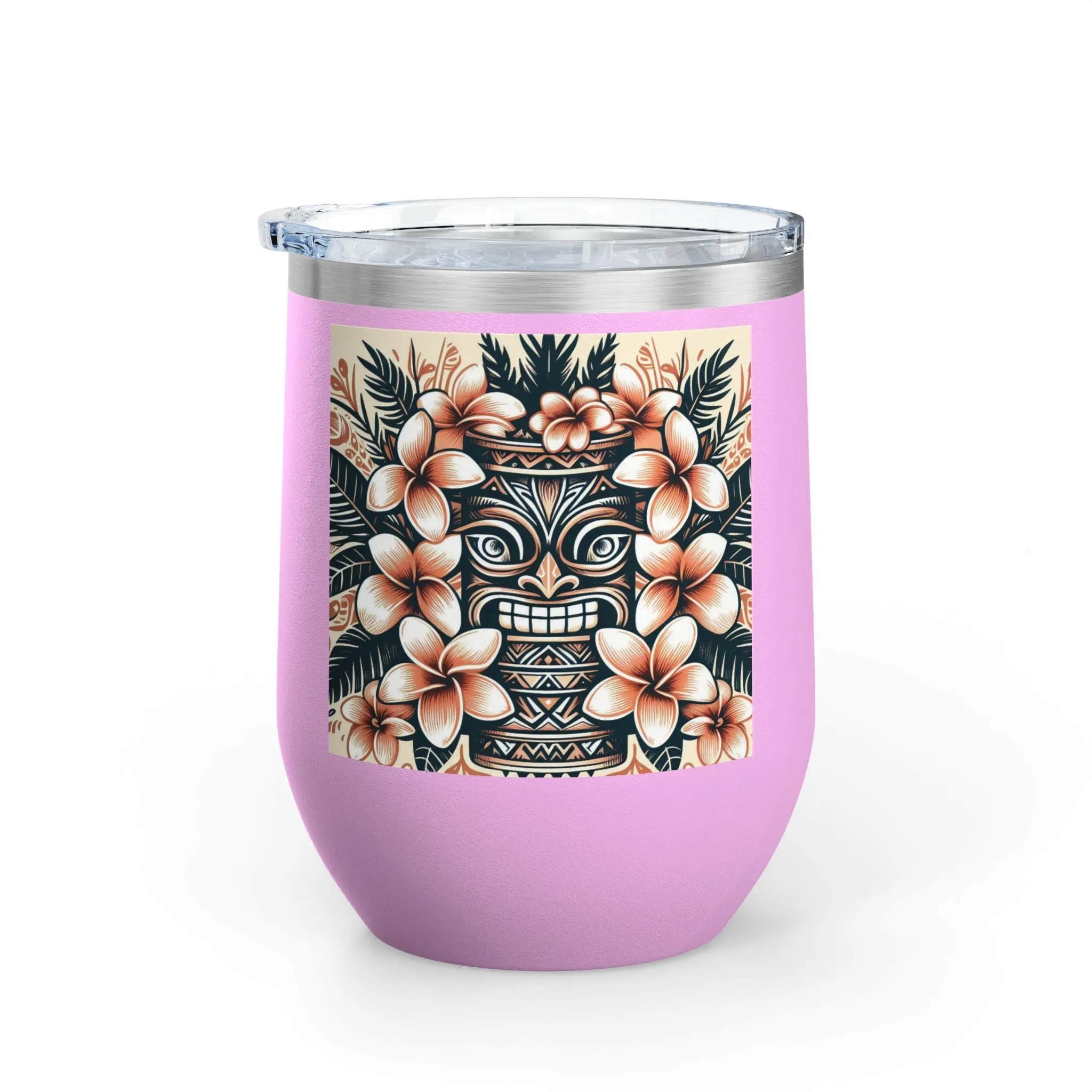 Tropical Floral Wine Tumbler - 12oz Insulated Drinkware