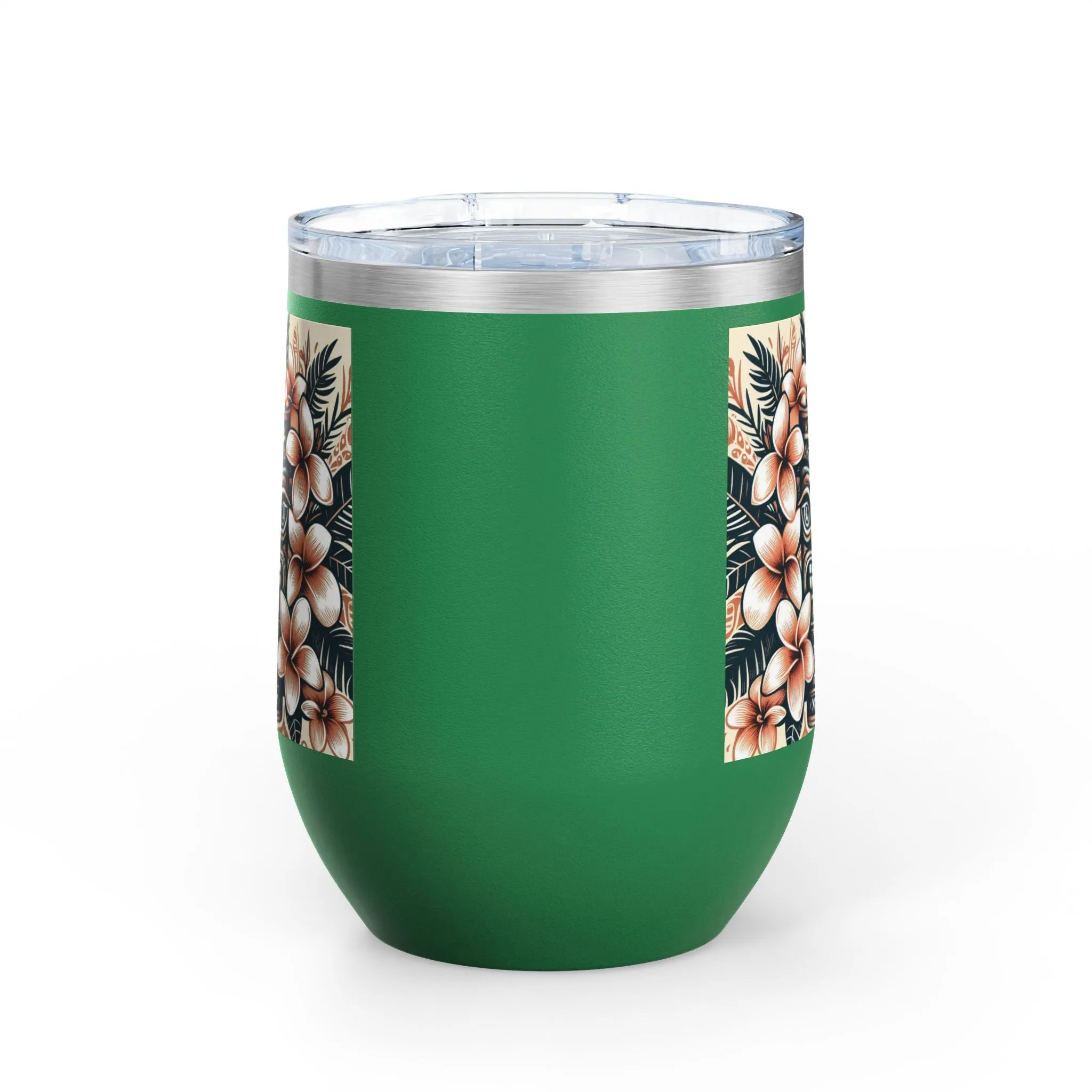 Tropical Floral Wine Tumbler - 12oz Insulated Drinkware
