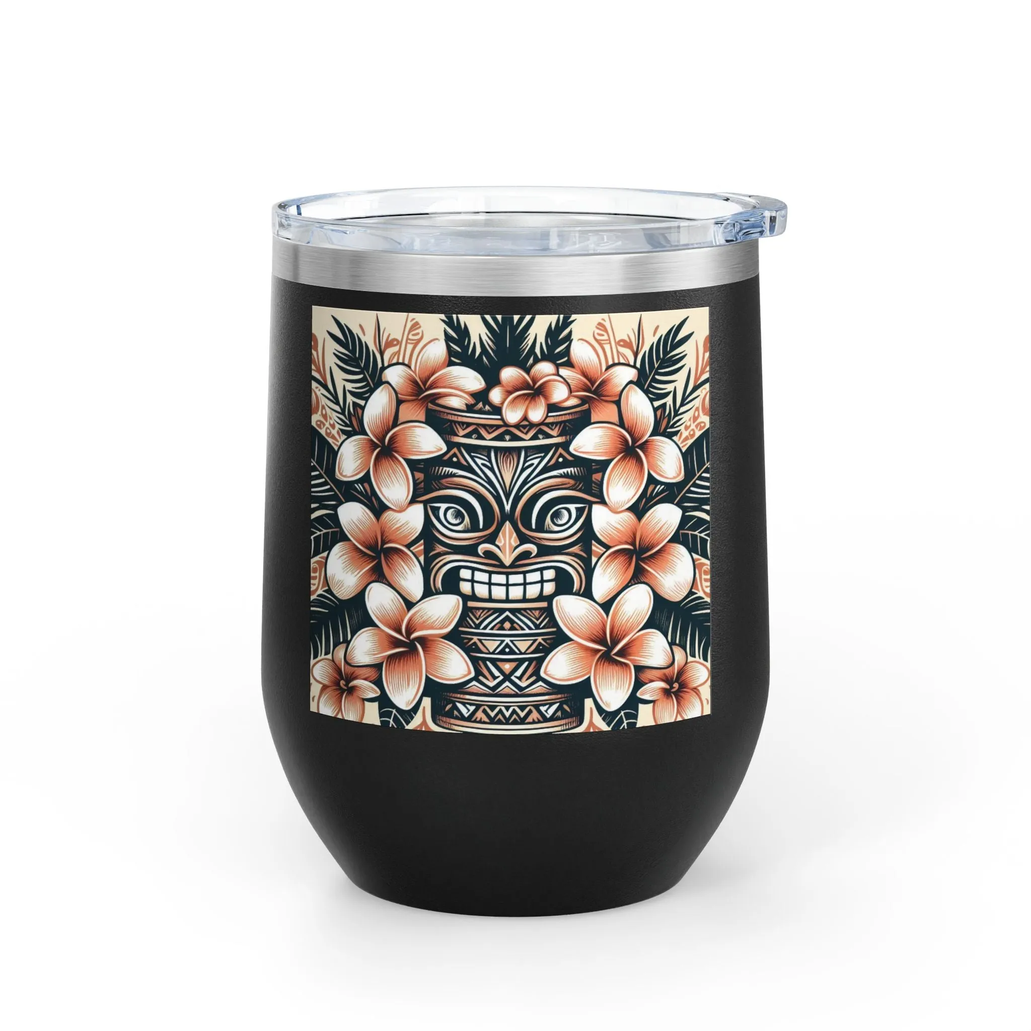 Tropical Floral Wine Tumbler - 12oz Insulated Drinkware
