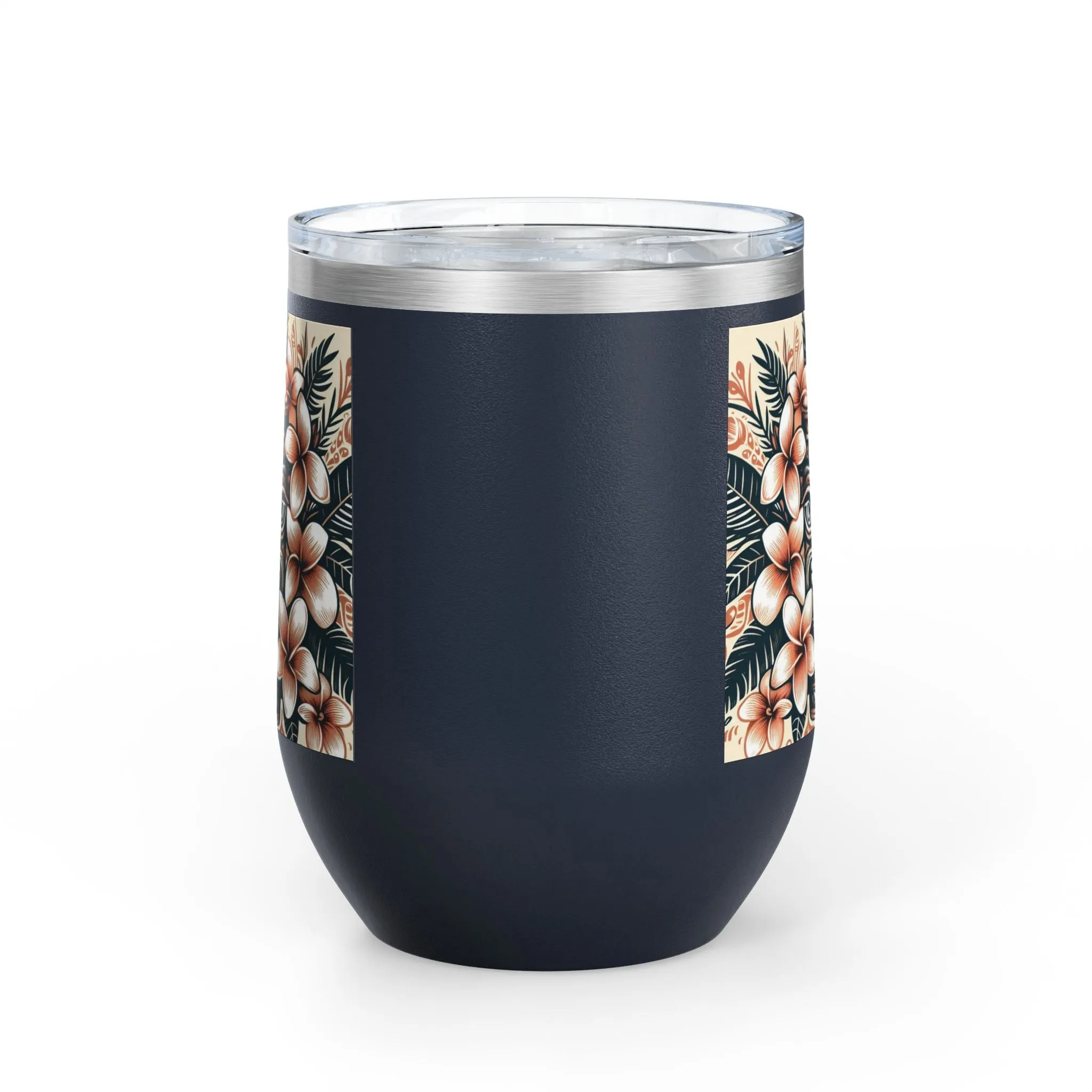 Tropical Floral Wine Tumbler - 12oz Insulated Drinkware
