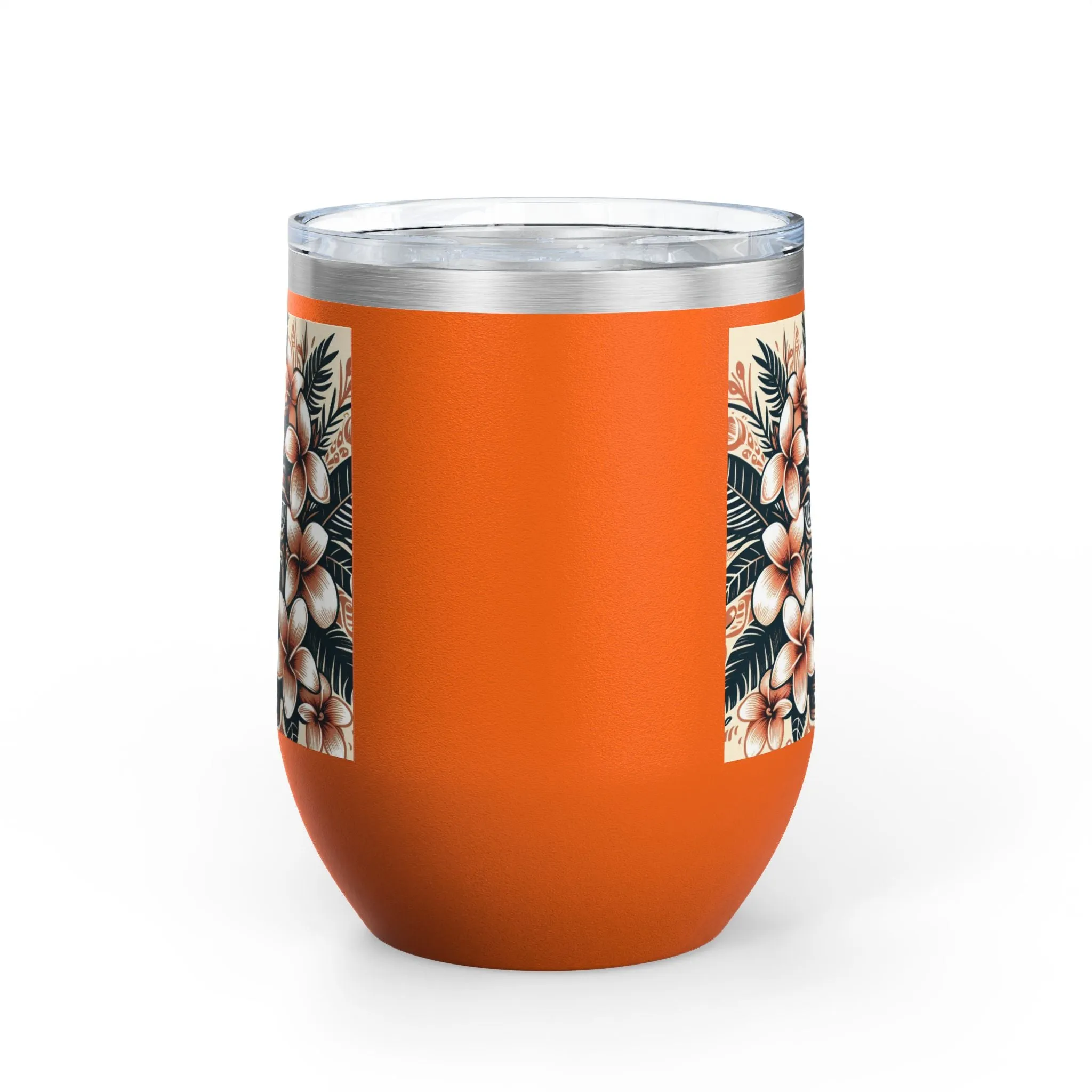 Tropical Floral Wine Tumbler - 12oz Insulated Drinkware