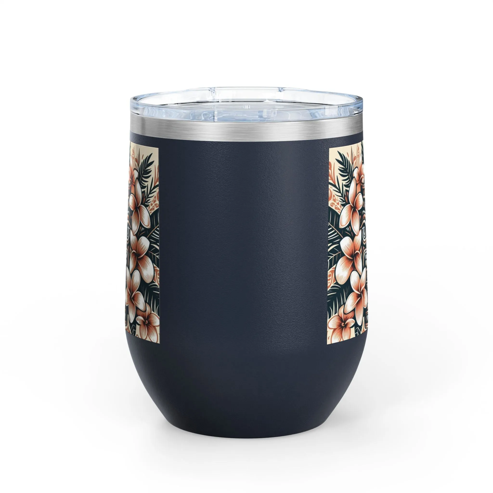 Tropical Floral Wine Tumbler - 12oz Insulated Drinkware