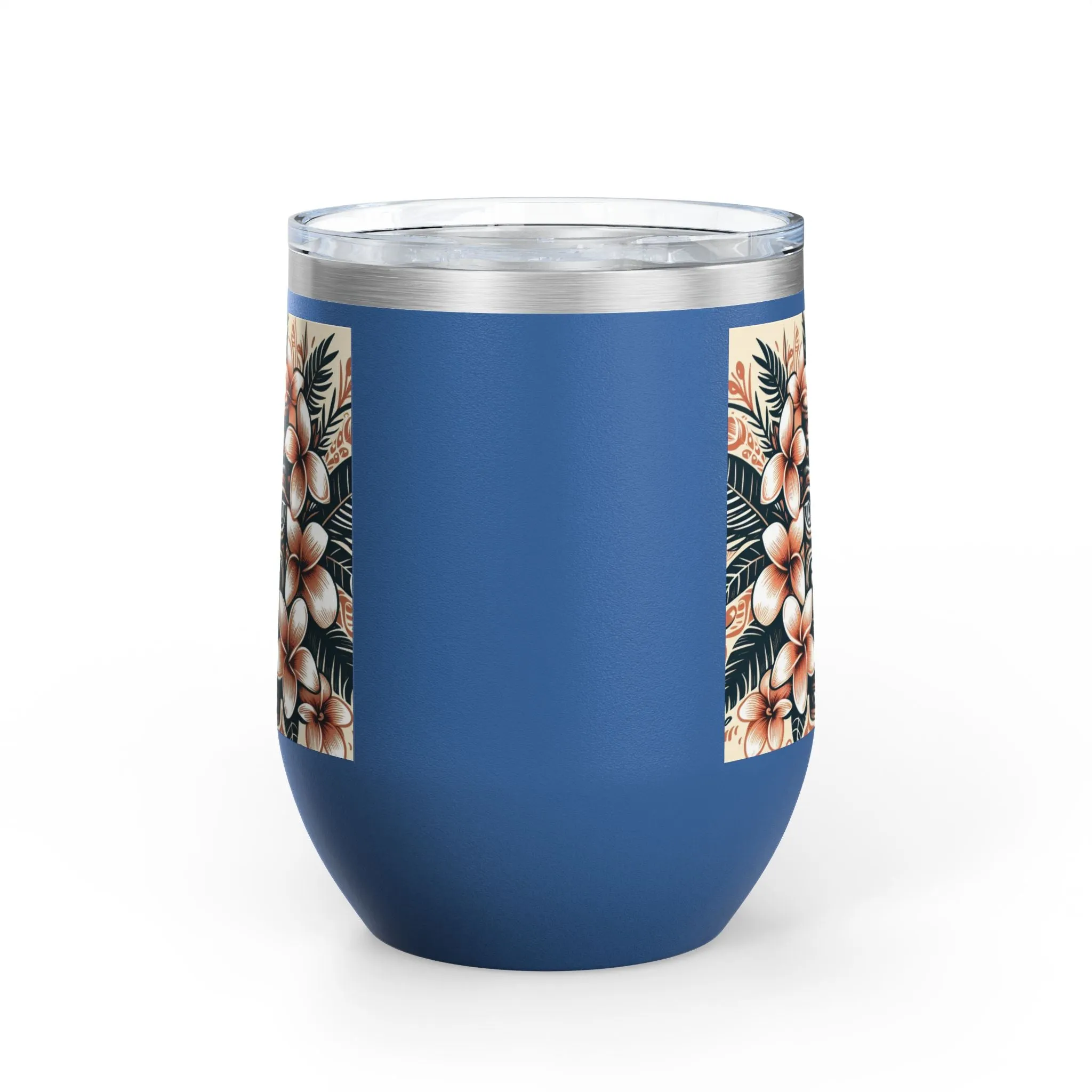 Tropical Floral Wine Tumbler - 12oz Insulated Drinkware