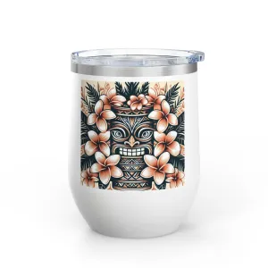 Tropical Floral Wine Tumbler - 12oz Insulated Drinkware
