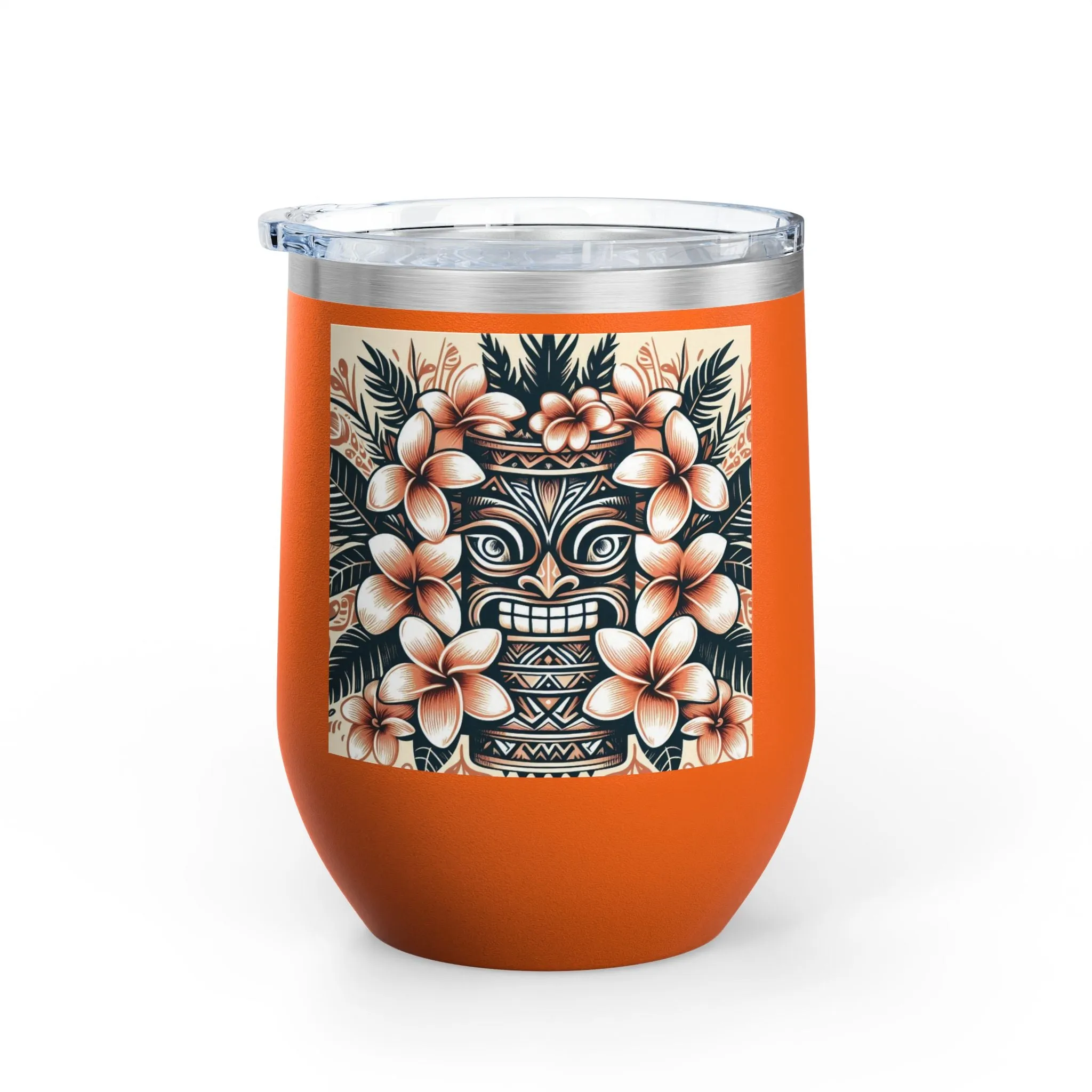 Tropical Floral Wine Tumbler - 12oz Insulated Drinkware