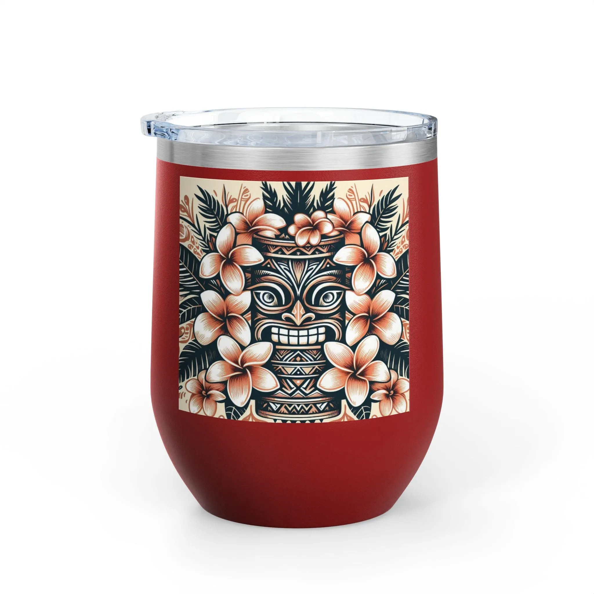 Tropical Floral Wine Tumbler - 12oz Insulated Drinkware