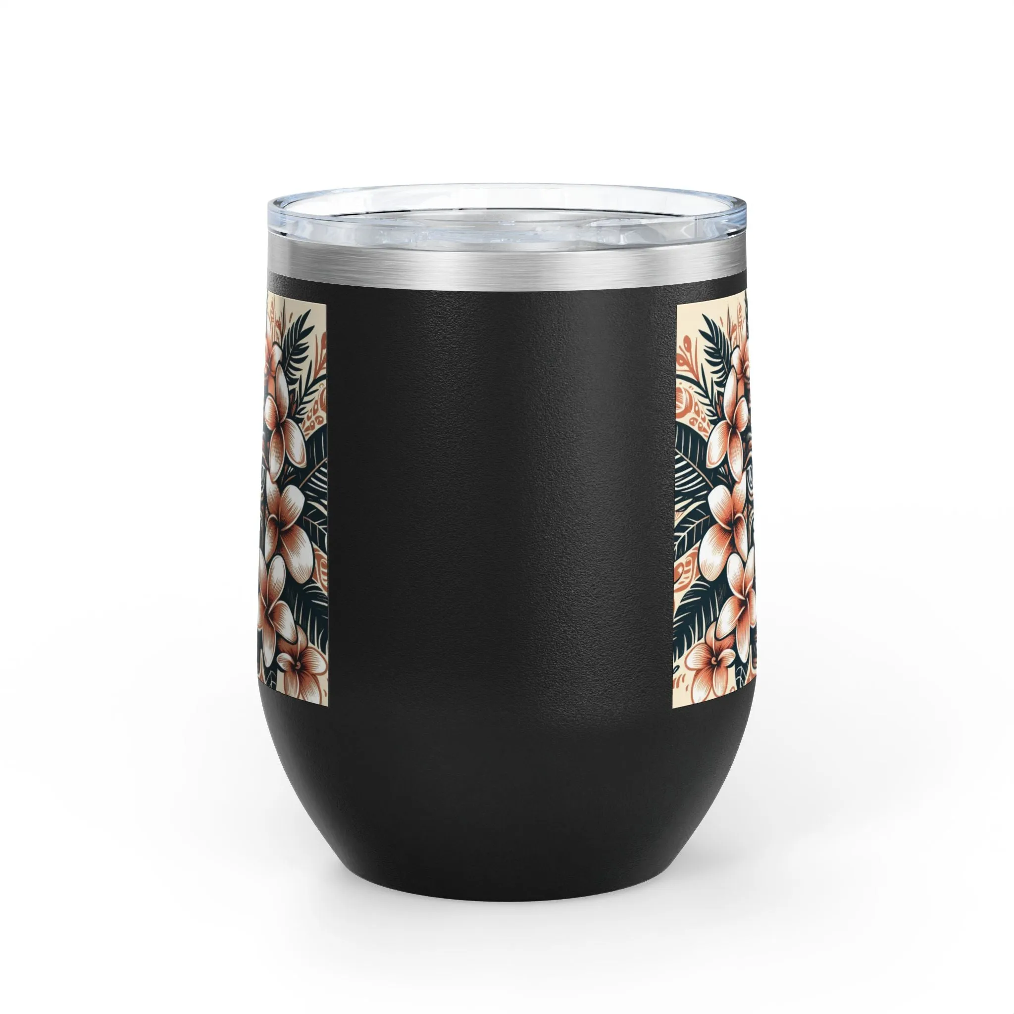 Tropical Floral Wine Tumbler - 12oz Insulated Drinkware
