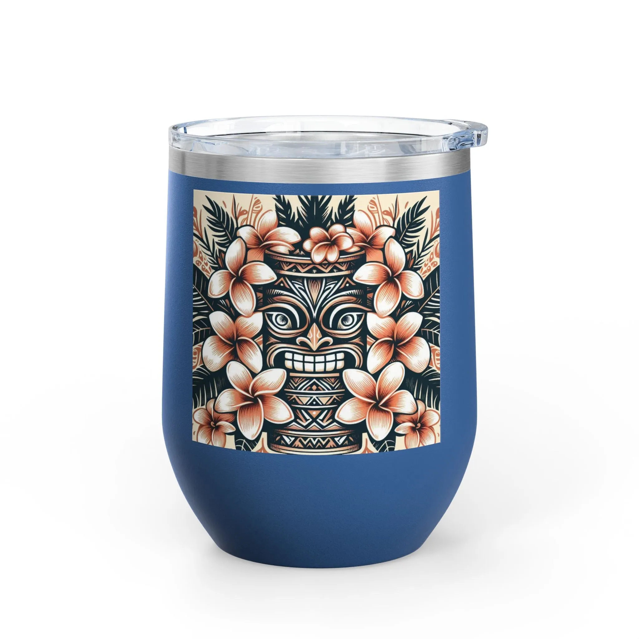 Tropical Floral Wine Tumbler - 12oz Insulated Drinkware