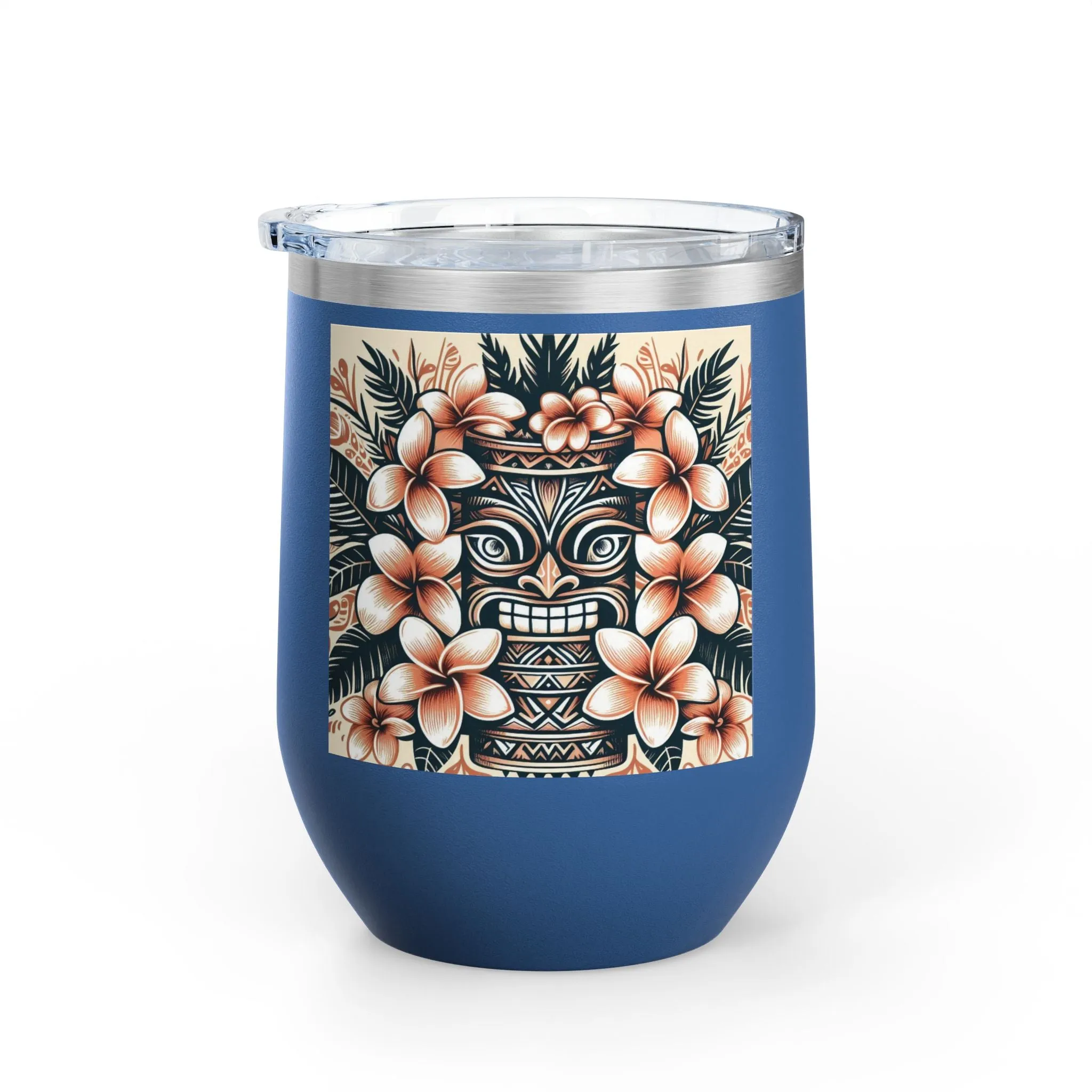 Tropical Floral Wine Tumbler - 12oz Insulated Drinkware