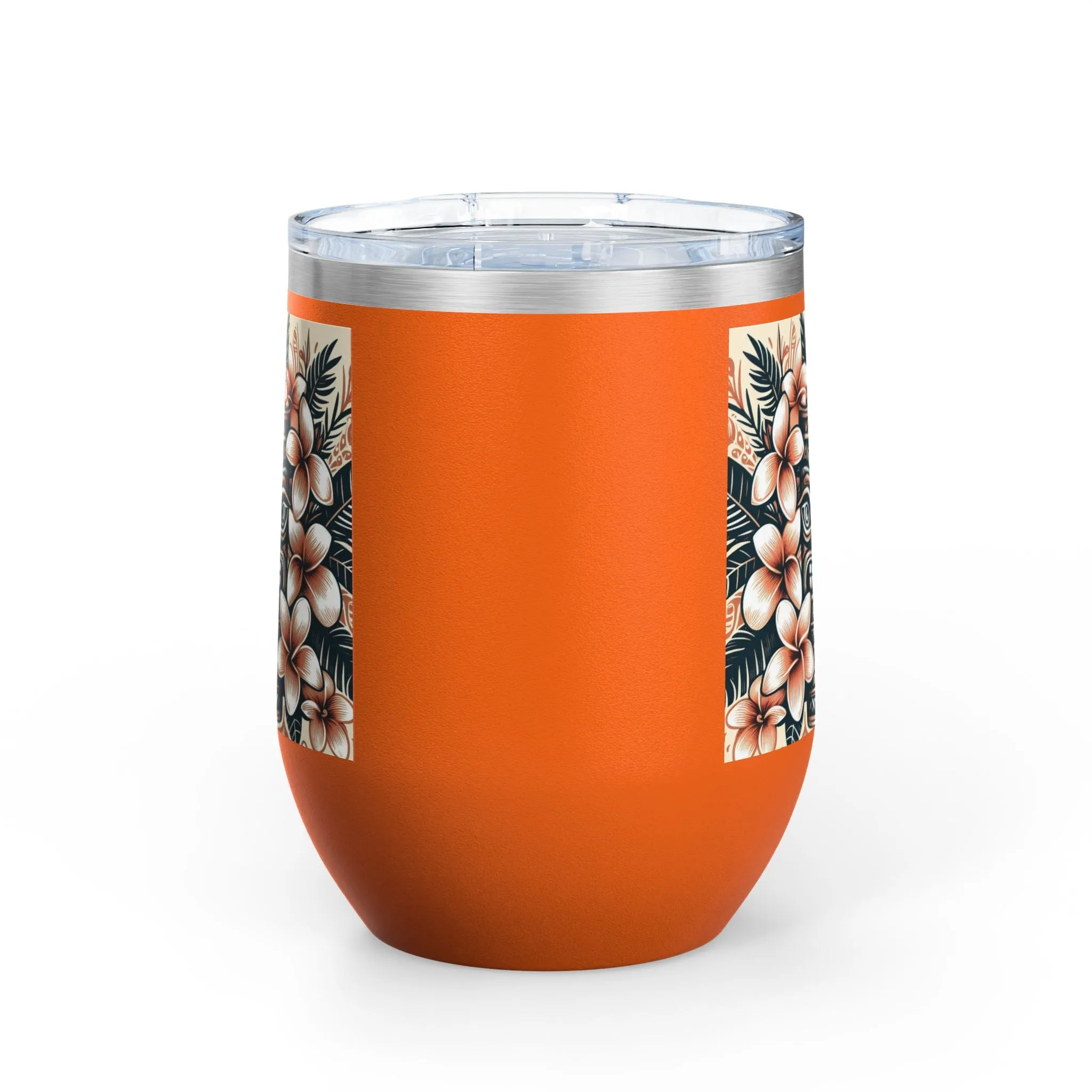 Tropical Floral Wine Tumbler - 12oz Insulated Drinkware