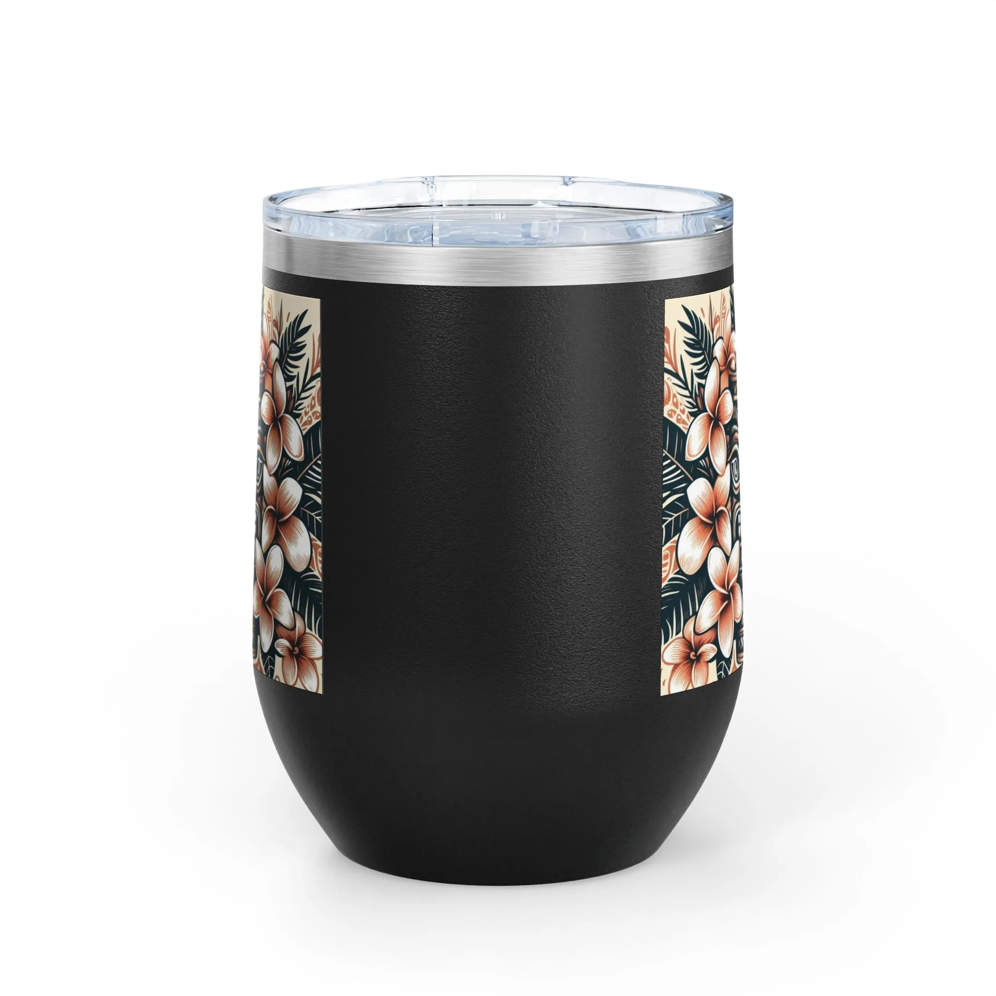 Tropical Floral Wine Tumbler - 12oz Insulated Drinkware