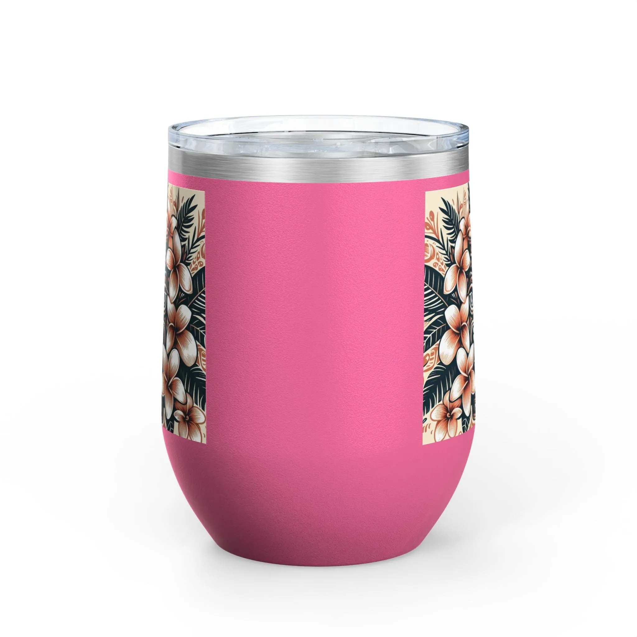 Tropical Floral Wine Tumbler - 12oz Insulated Drinkware