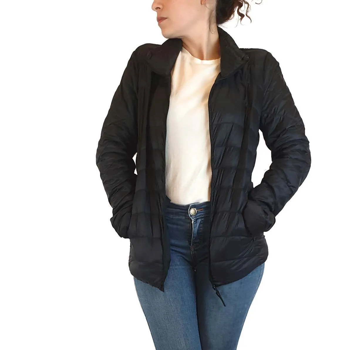 Uniqlo black light down jacket size S
