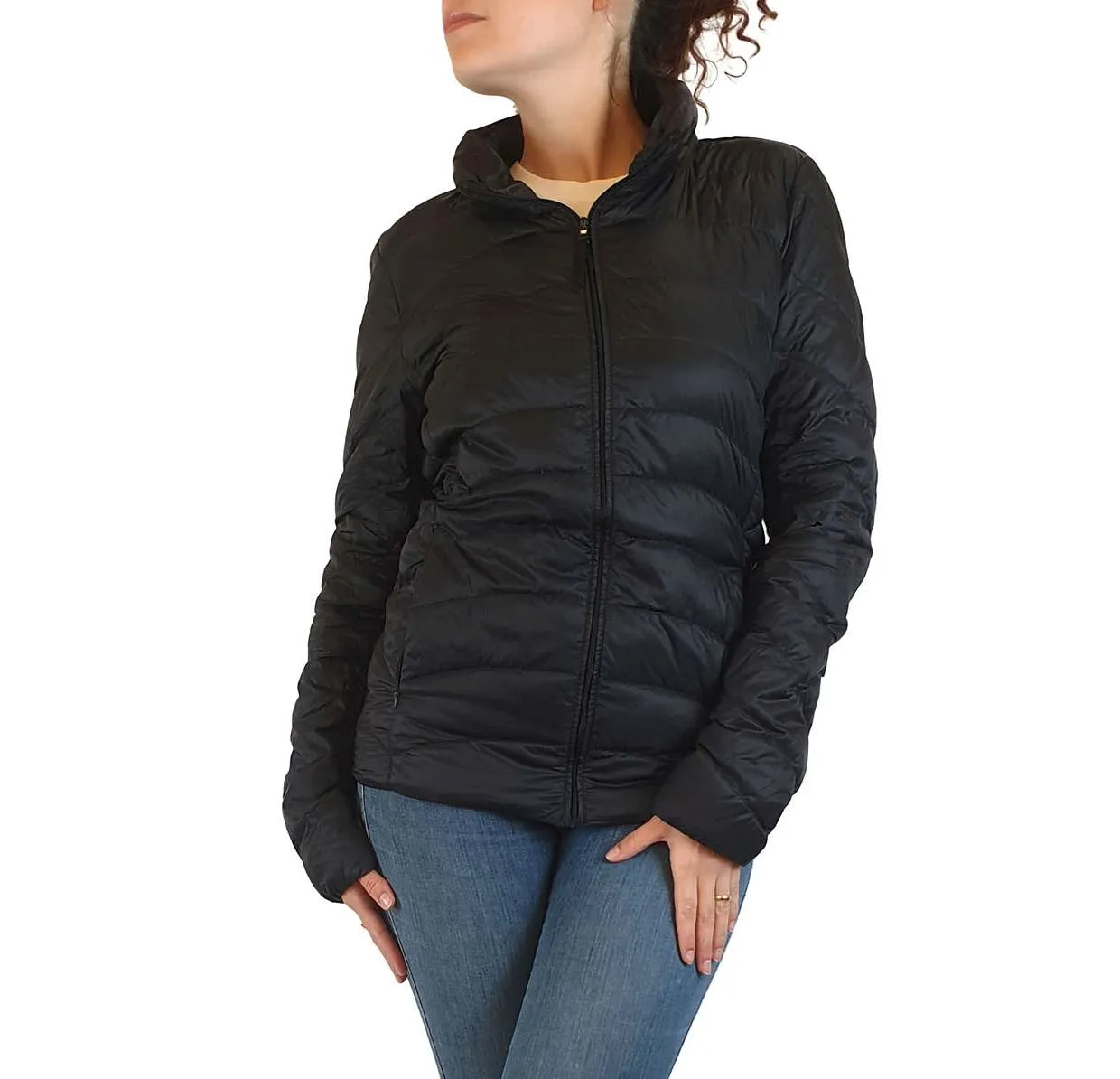 Uniqlo black light down jacket size S