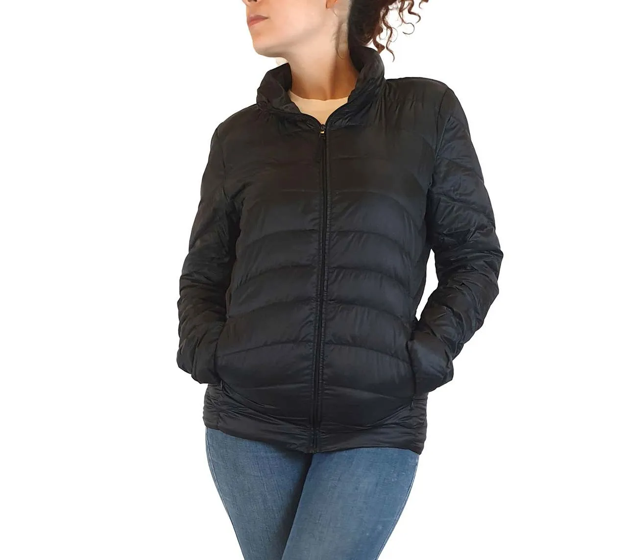 Uniqlo black light down jacket size S