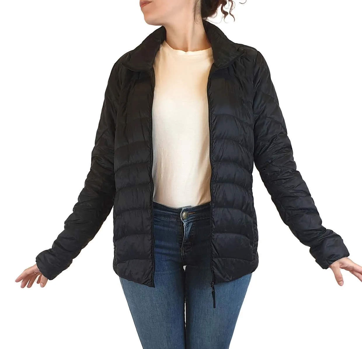 Uniqlo black light down jacket size S