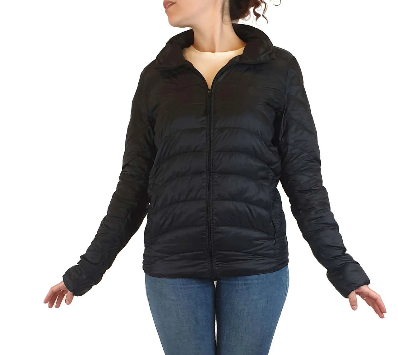 Uniqlo black light down jacket size S