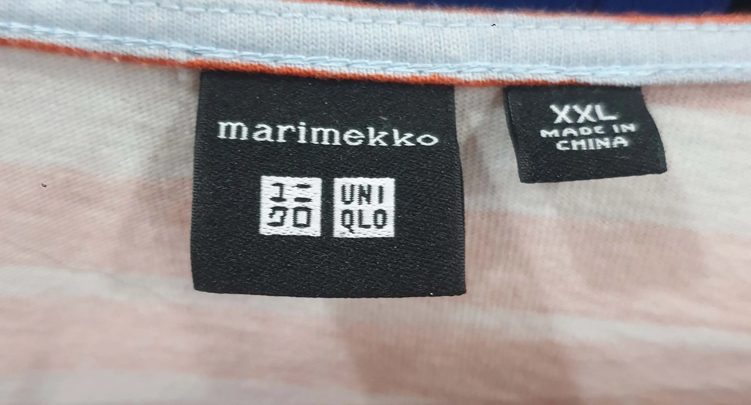Uniqlo x Marimekko red and grey striped tee shirt size XXL