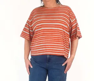 Uniqlo x Marimekko red and grey striped tee shirt size XXL