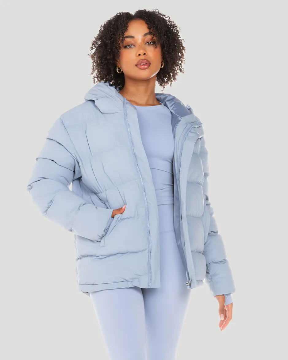 Unisex Puffer Jacket - Blue Blizzard