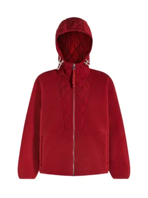 Varley Richfield Quilt Fleece Combo in Red Dahlia