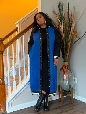 VARSITY BOMBER (Dress/Jacket)-Blue