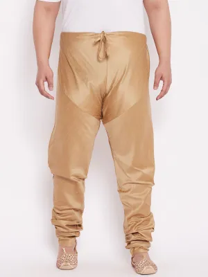 Vastramay Men's  Plus Size Rose Gold Cotton Silk Blend Pyjama