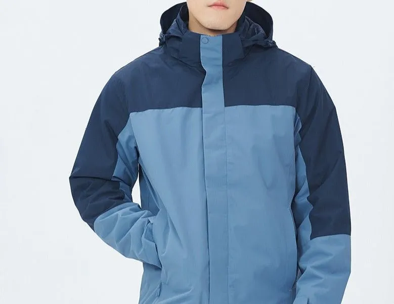 Versatile 3-in-1 Outdoor Jacket Waterproof Oil-Resistant Fleece