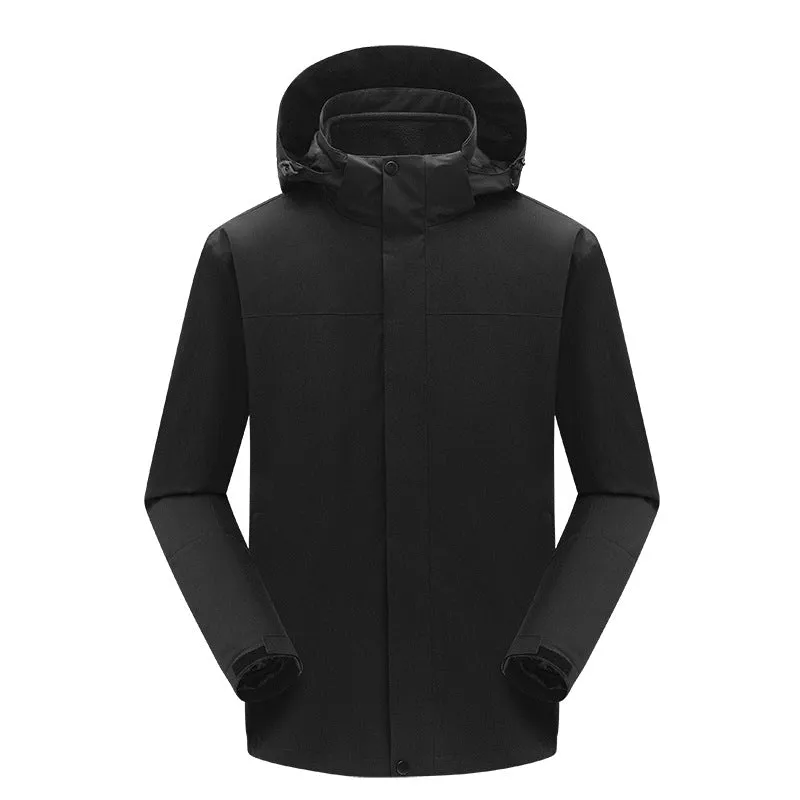 Versatile 3-in-1 Outdoor Jacket Waterproof Oil-Resistant Fleece