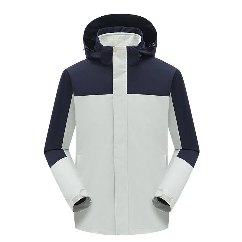 Versatile 3-in-1 Outdoor Jacket Waterproof Oil-Resistant Fleece