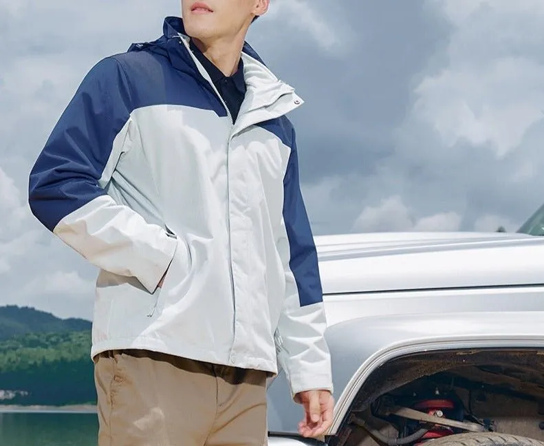 Versatile 3-in-1 Outdoor Jacket Waterproof Oil-Resistant Fleece