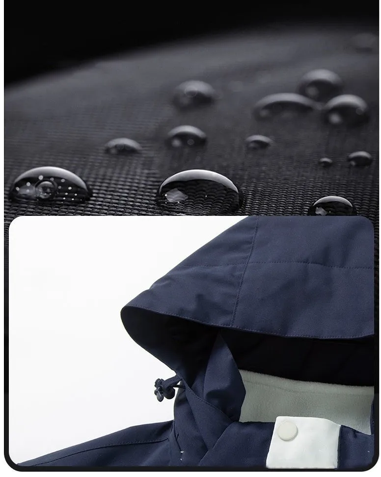 Versatile 3-in-1 Outdoor Jacket Waterproof Oil-Resistant Fleece