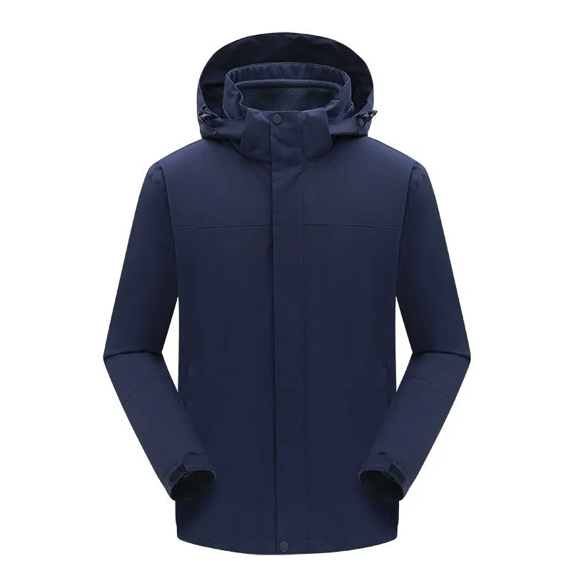 Versatile 3-in-1 Outdoor Jacket Waterproof Oil-Resistant Fleece