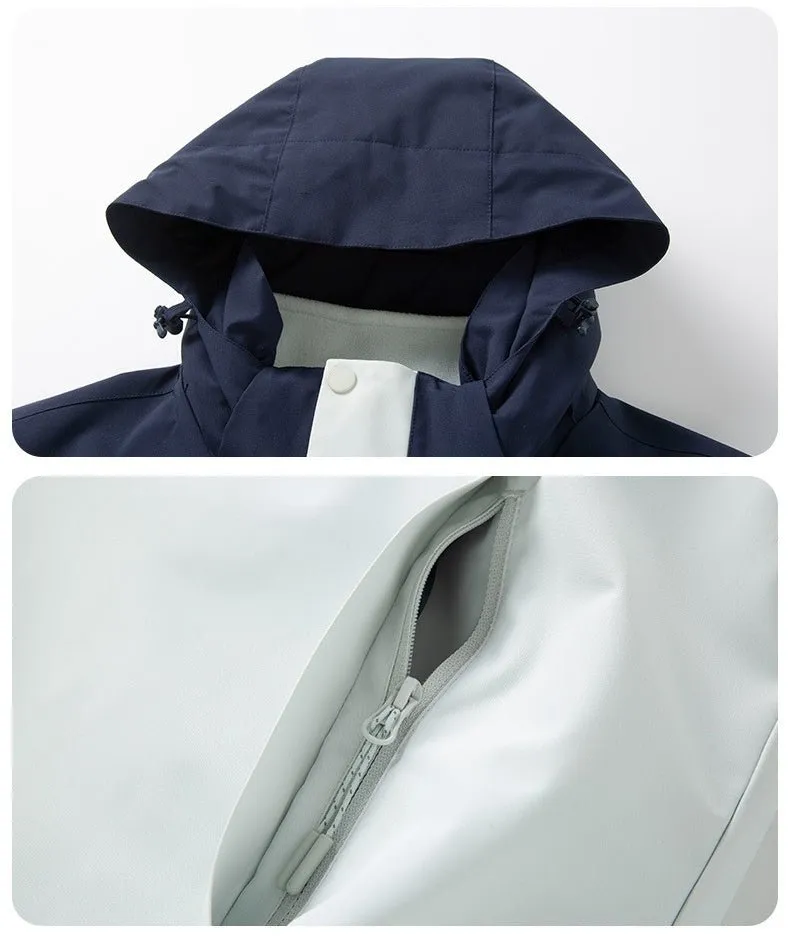 Versatile 3-in-1 Outdoor Jacket Waterproof Oil-Resistant Fleece